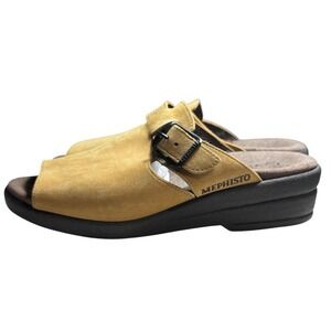 Mephisto Clogs Shoes Women Size 36 US 6‎ Suede Open Toe Comfortable Buckle